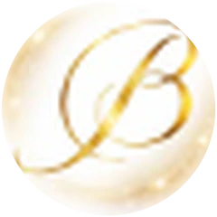 Logo do Espaço Bloom: monograma B dourado